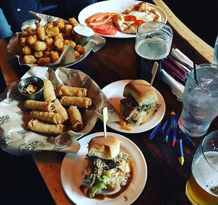Plates of food from McMenamins Tavern on the Square in Bothell, Washington.